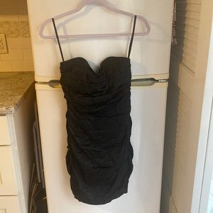 Express strapless black ruched size 4